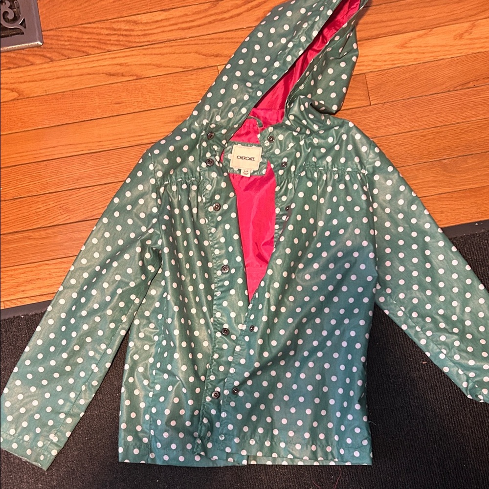 OshKosh B'gosh Polka Dot Raincoat with Pink Lining